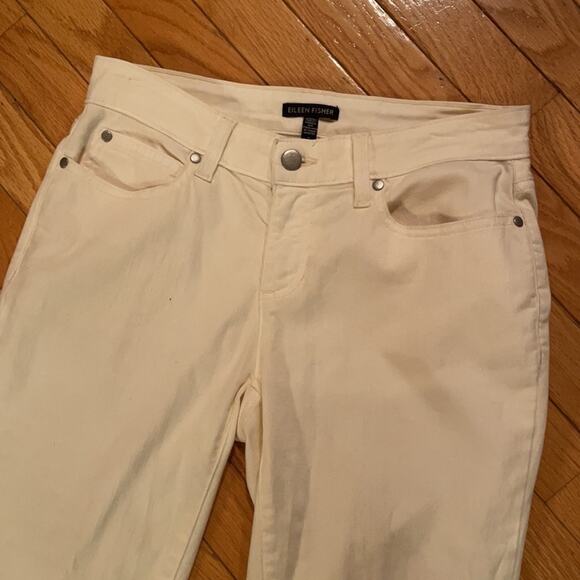 Eileen Fisher white skinny jeans size 2 - Picture 3 of 7